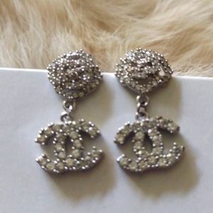 Crystal Double C Earrings